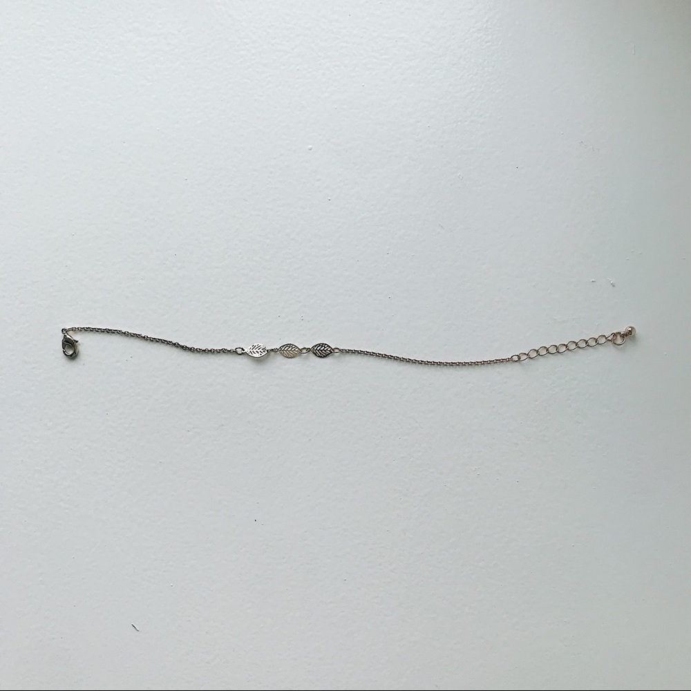 Leaf Bracelet Rose Gold 9” - Picture 4 of 6